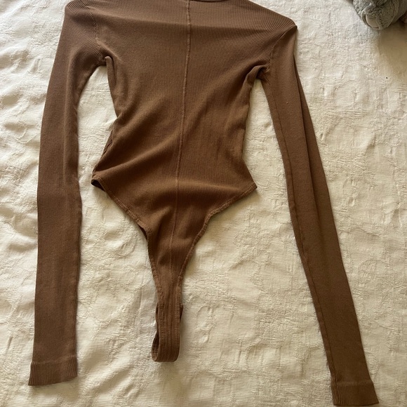 Redone Brown Long Sleeve Bodysuit - Picture 4 of 4